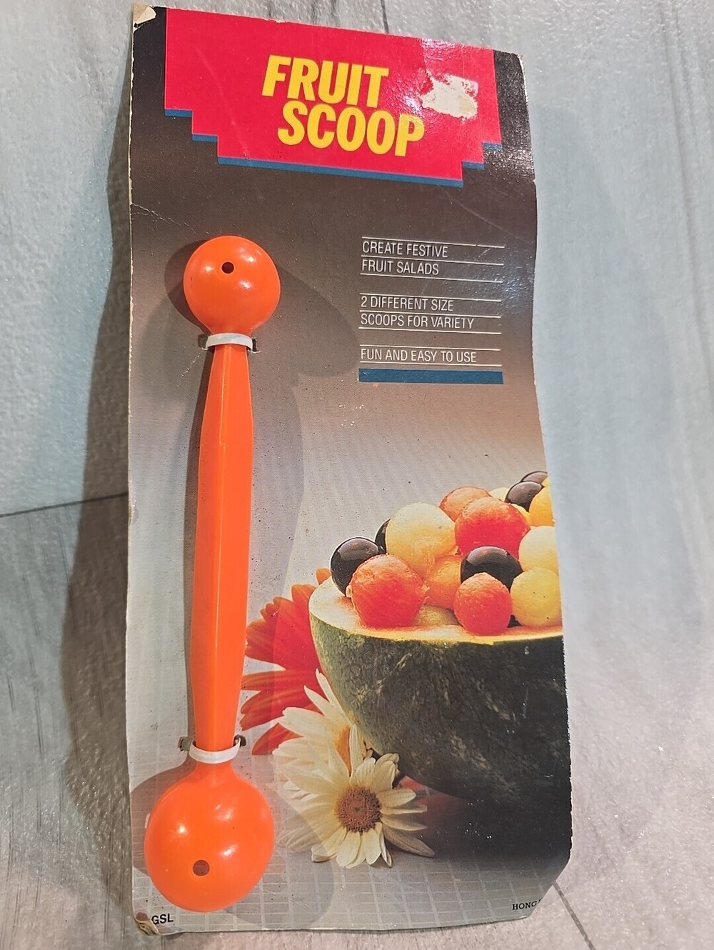 Vintage Orange Melon Ball Cookie Baller Double Ended Fruit Scoop 2 Sizes new